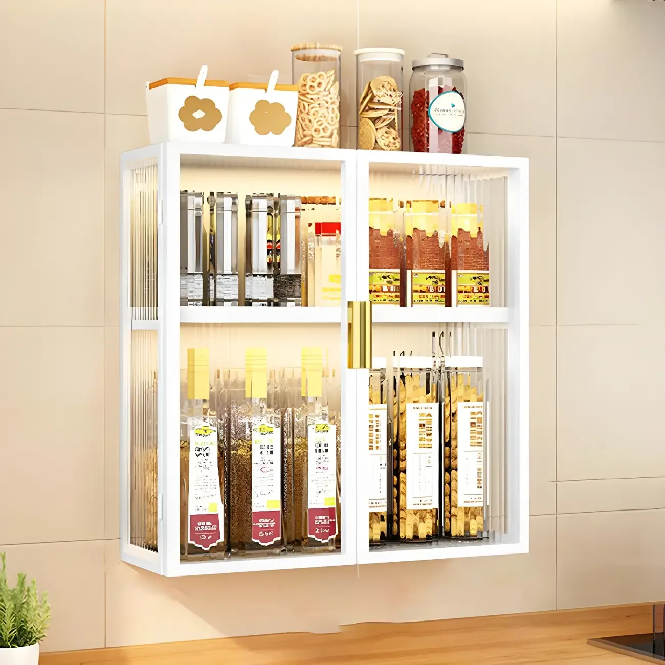 Modern Black Metal Floating Curio Cabinet for Kitchens Image - 22