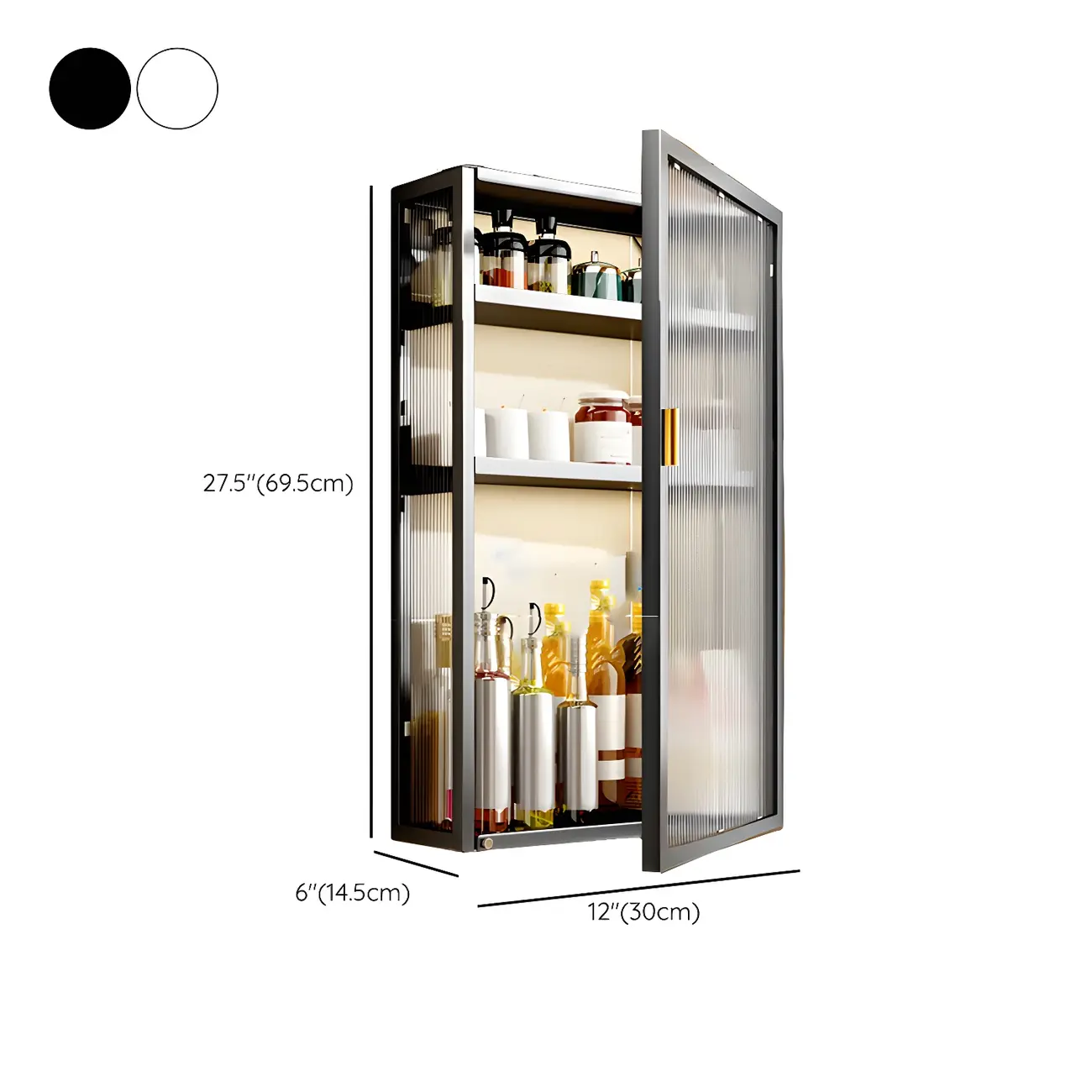 Modern Black Metal Floating Curio Cabinet for Kitchens Image - 29 | homeyfad