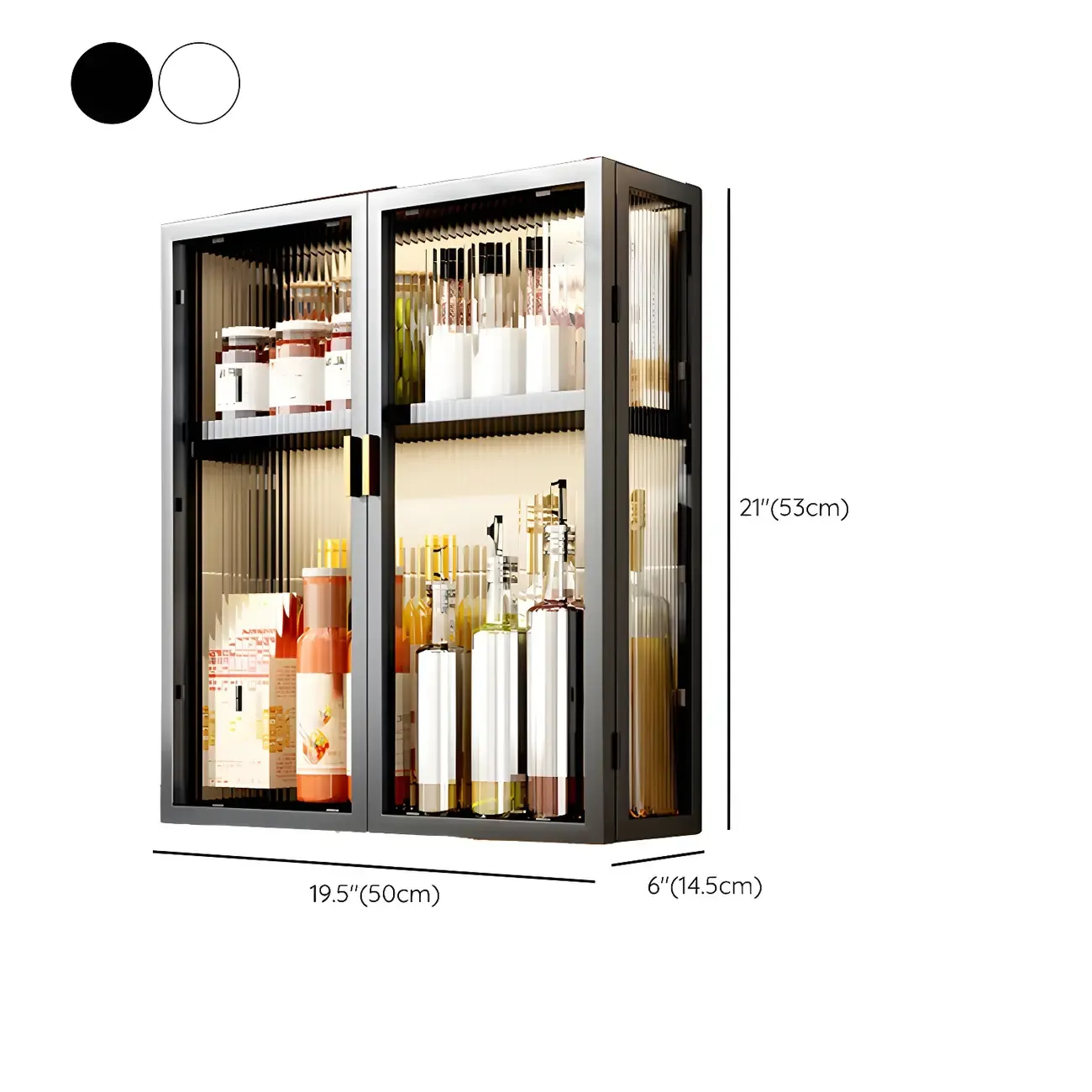 Modern Black Metal Floating Curio Cabinet for Kitchens Image - 31