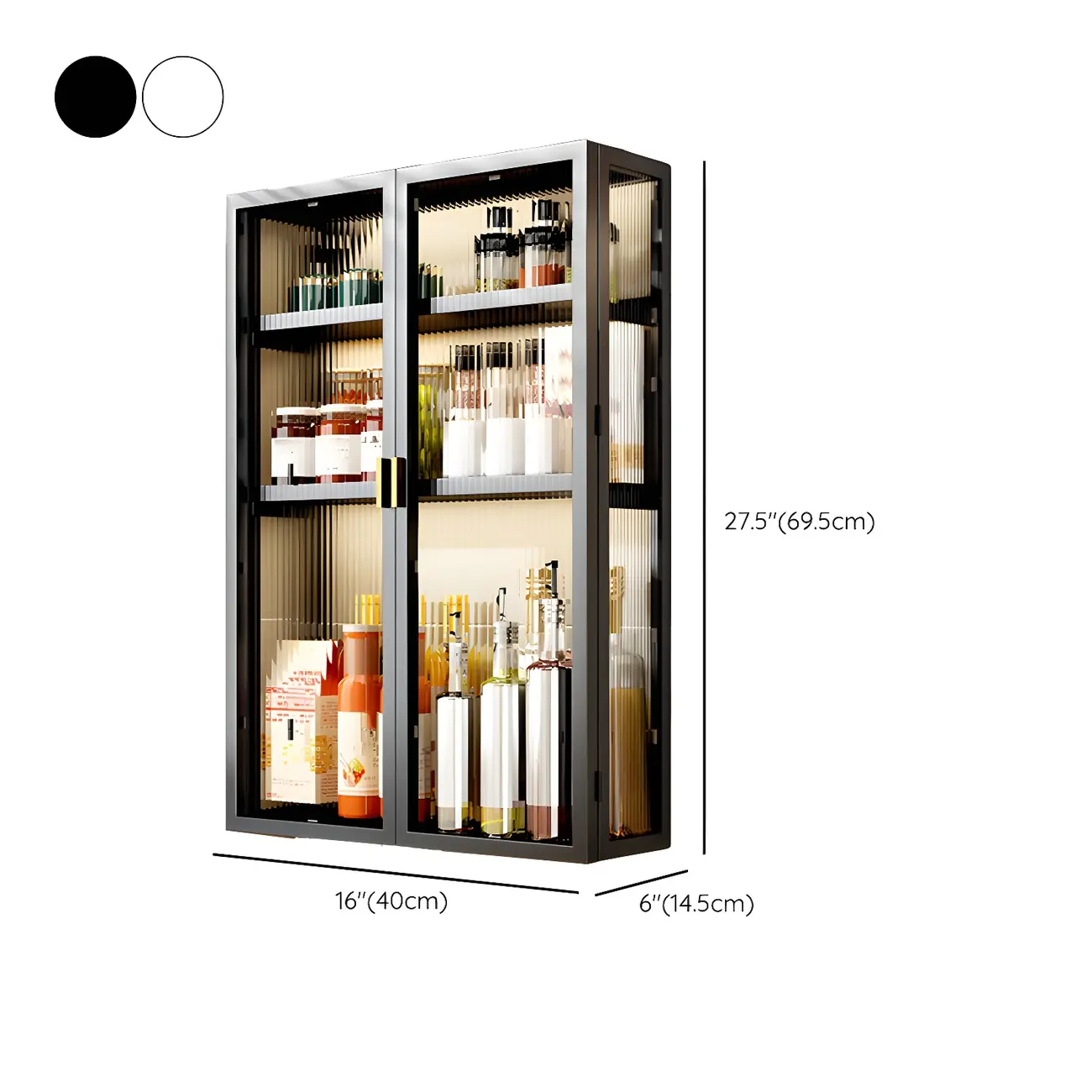Modern Black Metal Floating Curio Cabinet for Kitchens Image - 32 | homeyfad