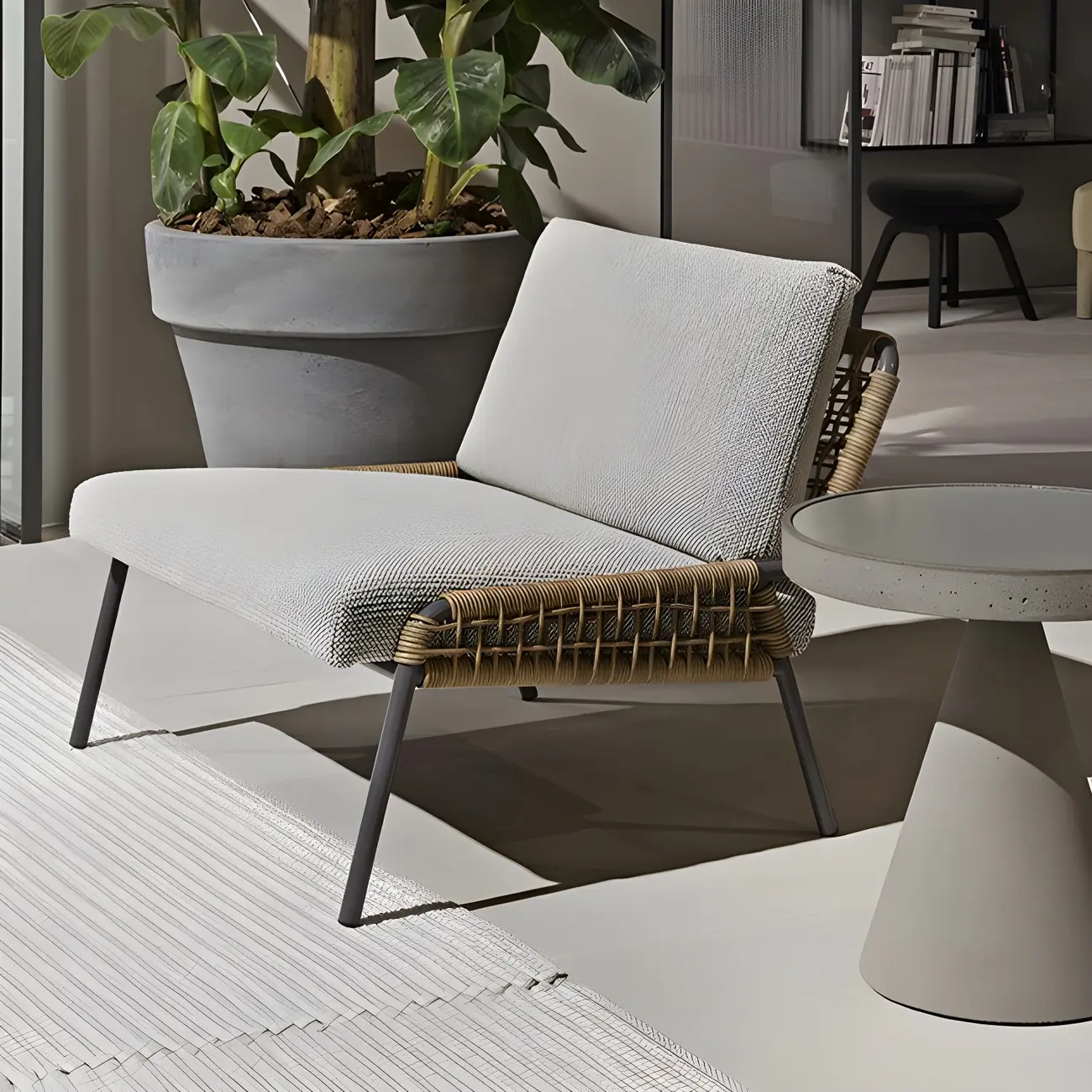 Modern Metal Frame Patio Sofa for Outdoor Elegance Image - 1 | homeyfad
