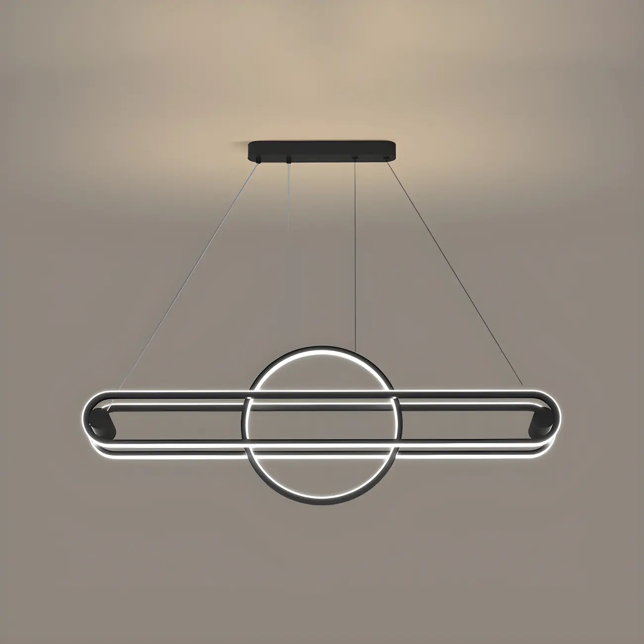 Adjustable Modern Iron Linear Pendant Light Image - 3 | homeyfad