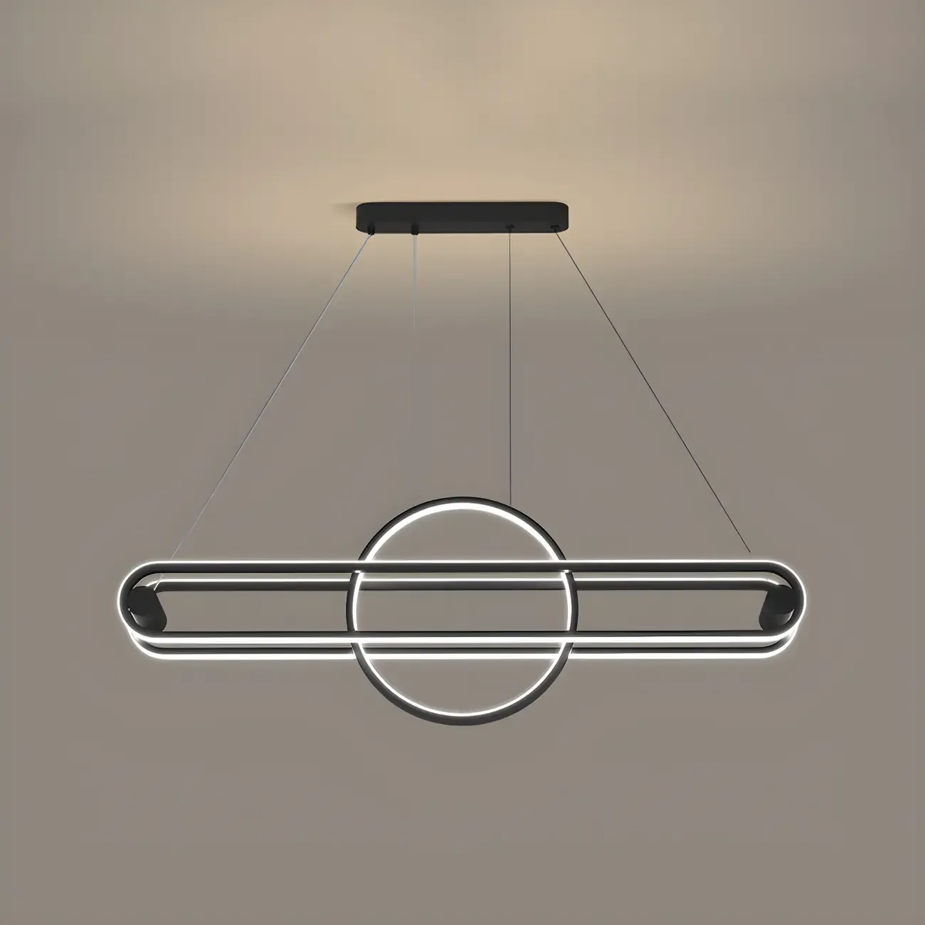 Adjustable Modern Iron Linear Pendant Light Image - 3