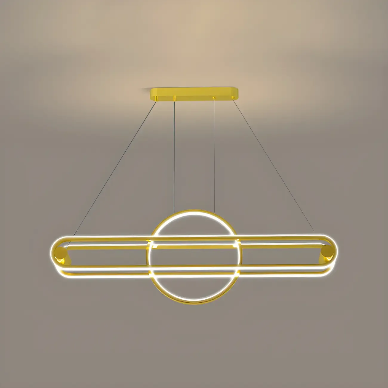 Adjustable Modern Iron Linear Pendant Light Image - 5