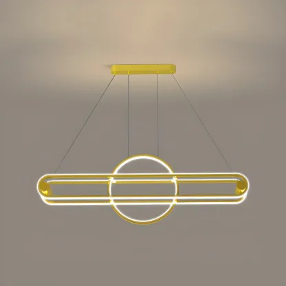 Adjustable Modern Iron Linear Pendant Light Image - 5