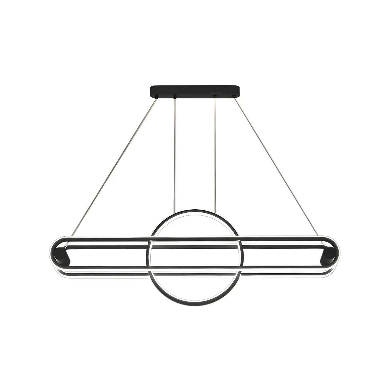 Adjustable Modern Iron Linear Pendant Light Image - 7 | homeyfad