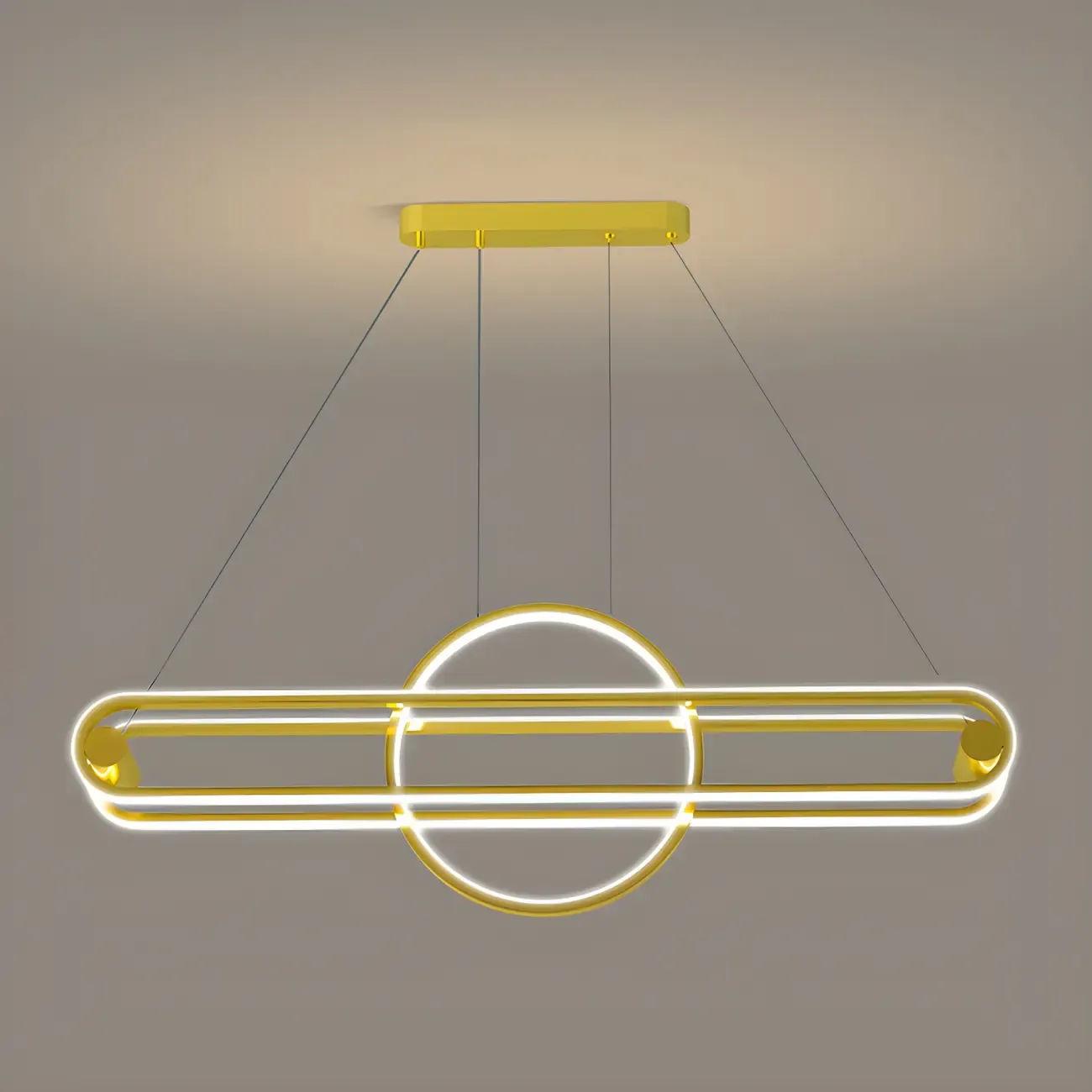 Adjustable Modern Iron Linear Pendant Light Image - 8