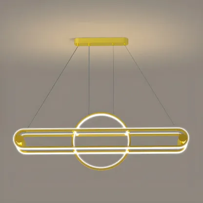 Adjustable Modern Iron Linear Pendant Light Image - 8