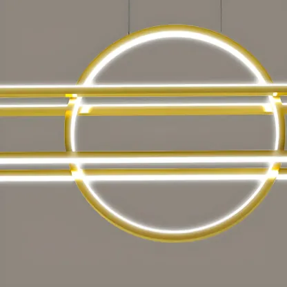 Adjustable Modern Iron Linear Pendant Light Image - 9