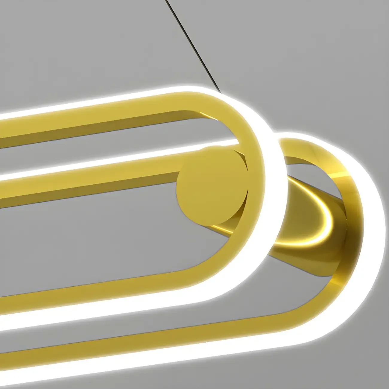 Adjustable Modern Iron Linear Pendant Light Image - 10