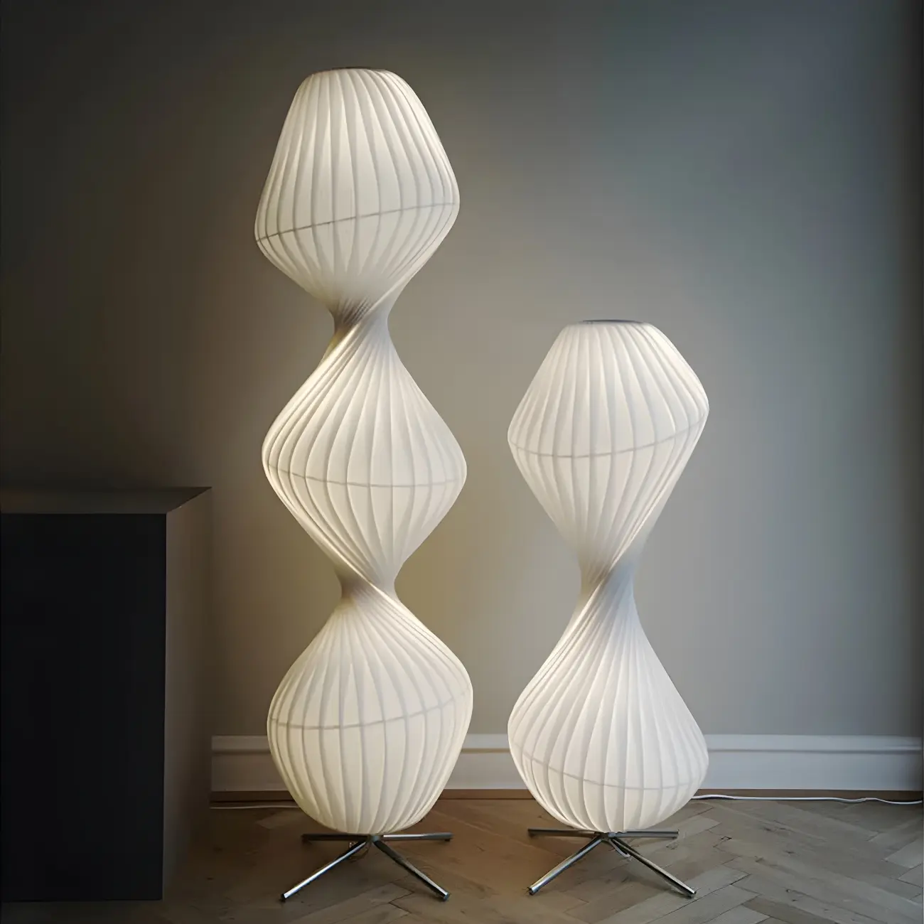 Modern Plastic Floor Lamp Sculptural Design for Living Room Image - 1 | homeyfad