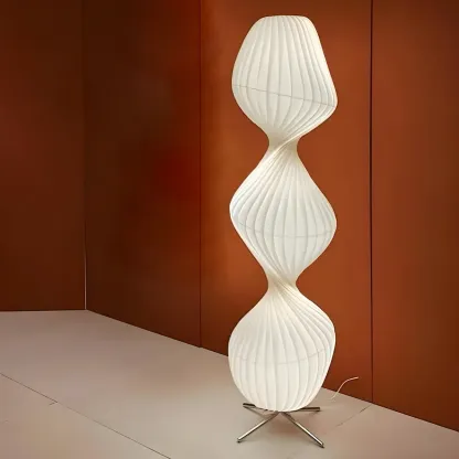 Modern Plastic Floor Lamp Sculptural Design for Living Room Image - 2