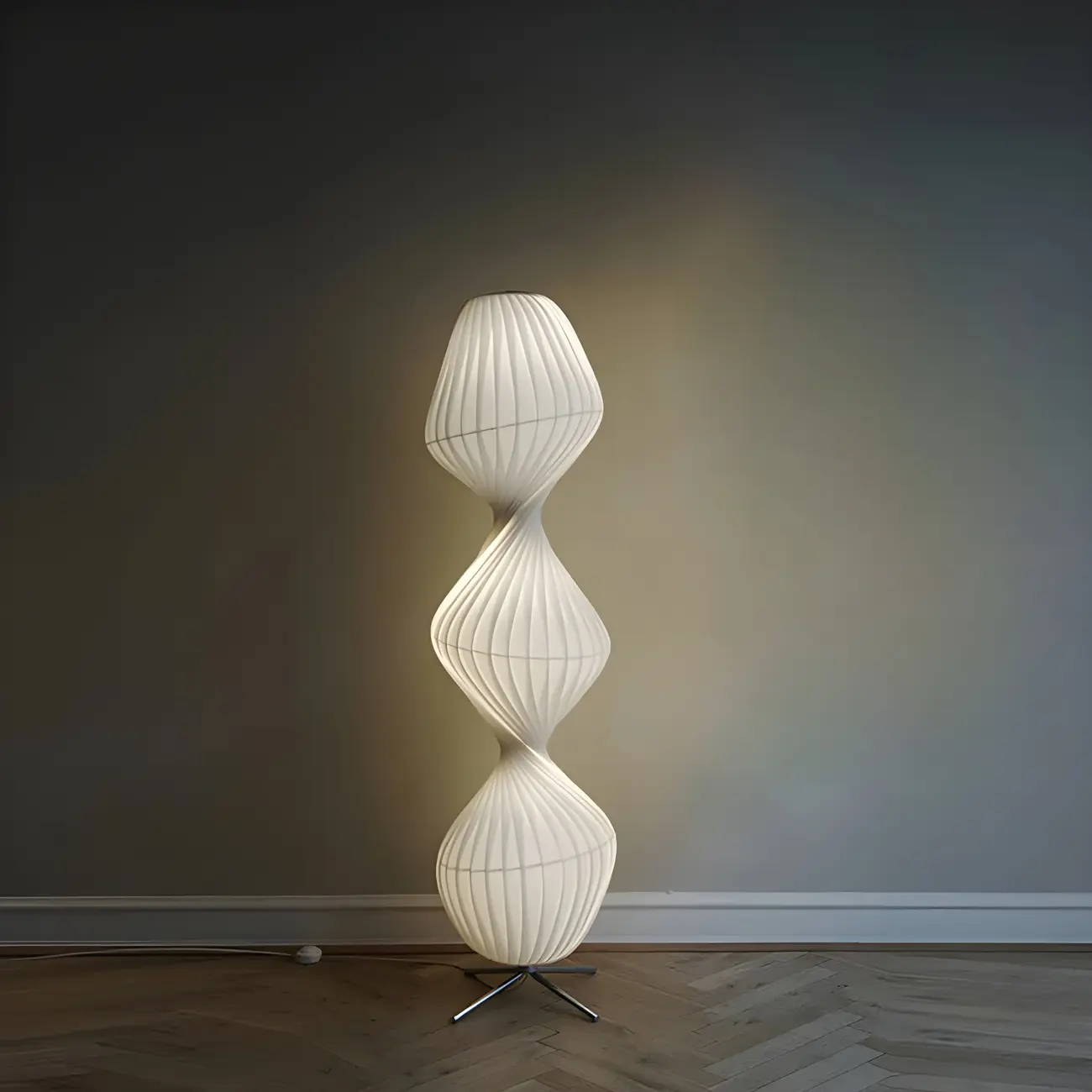 Modern Plastic Floor Lamp Sculptural Design for Living Room Image - 5 | homeyfad