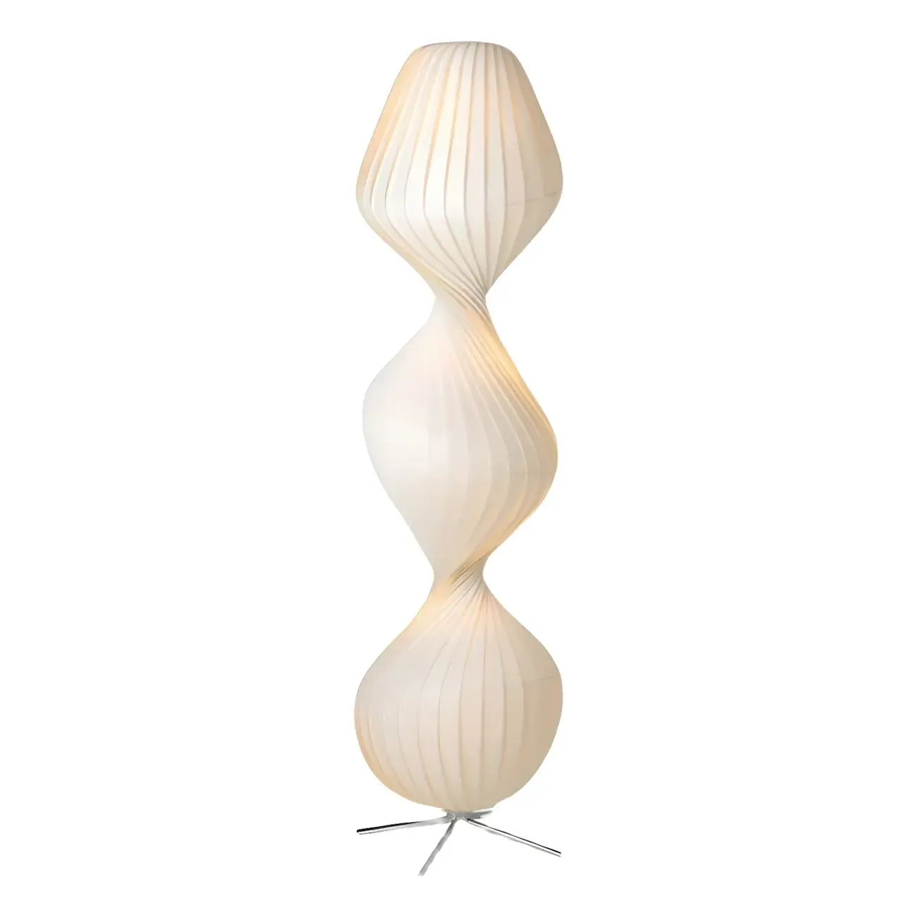 Modern Plastic Floor Lamp Sculptural Design for Living Room Image - 6