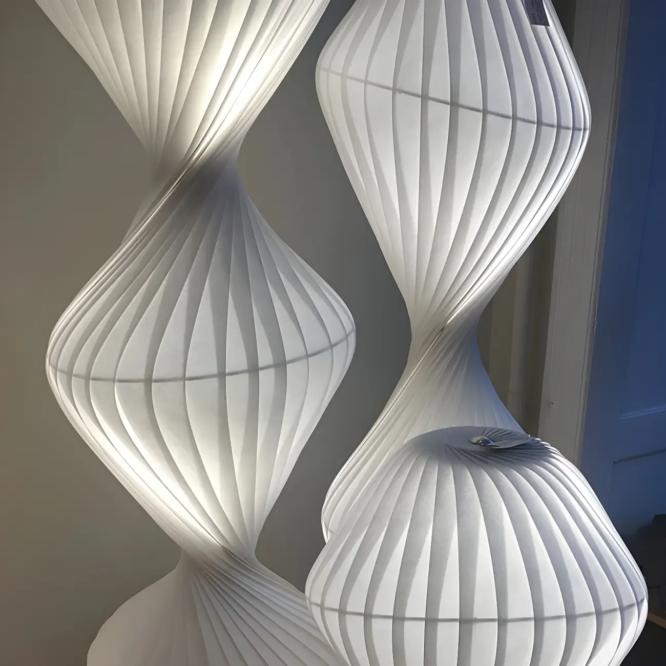 Modern Plastic Floor Lamp Sculptural Design for Living Room Image - 8