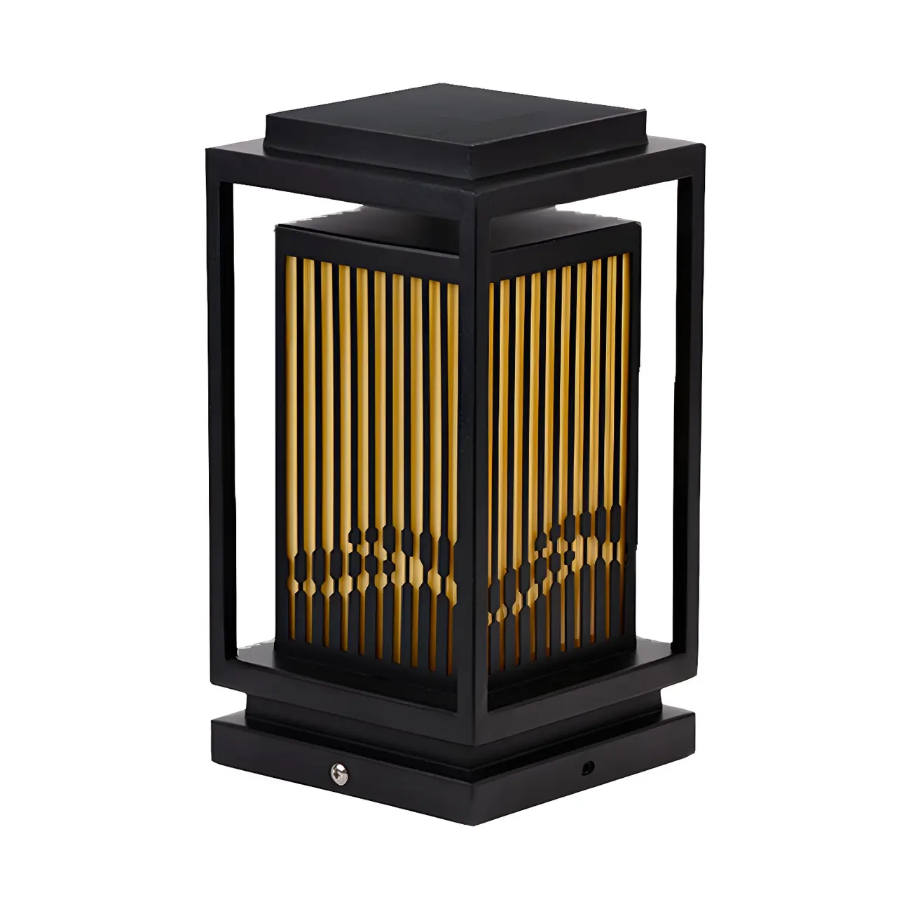 Solar Vertical Black Metal Rectangular Post Cap Light Image - 9 | homeyfad
