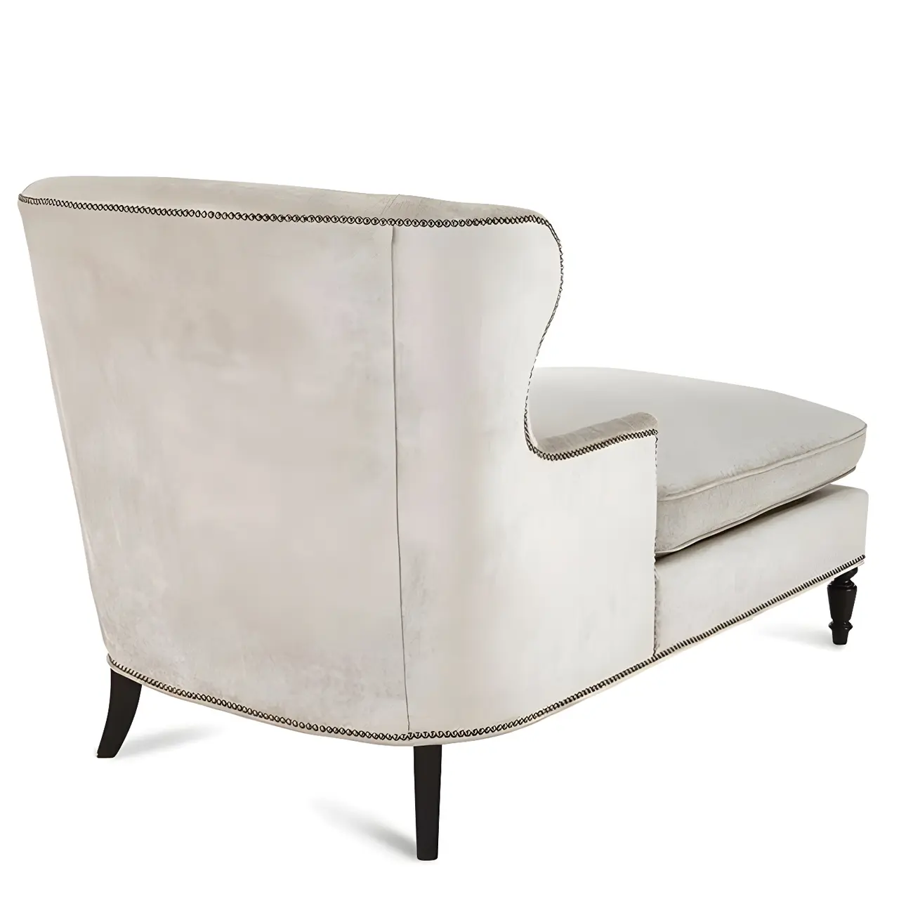 French Country Solid Color Flannel Armless Chaise Lounge Image - 7 | homeyfad