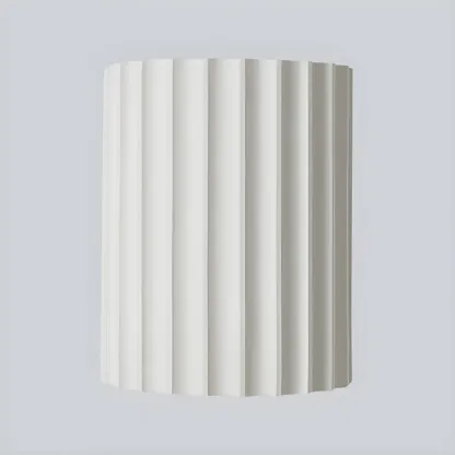 Modern Ribbed Half Cylinder Up Down Wall Sconce Image - 8
