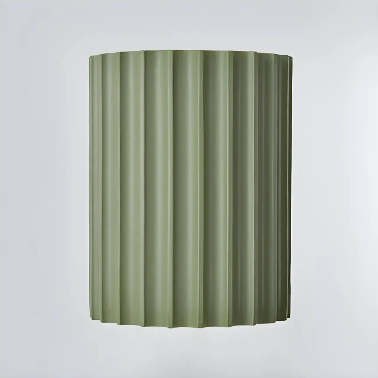 Modern Ribbed Half Cylinder Up Down Wall Sconce Image - 9