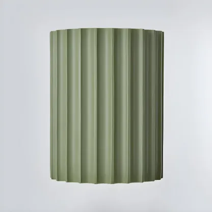 Modern Ribbed Half Cylinder Up Down Wall Sconce Image - 9