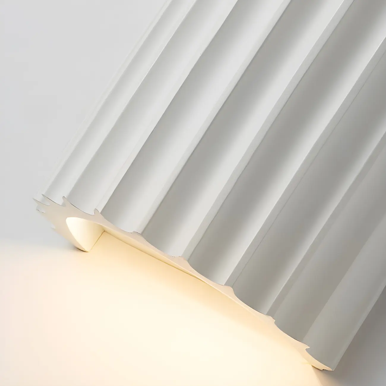 Modern Ribbed Half Cylinder Up Down Wall Sconce Image - 7 | homeyfad