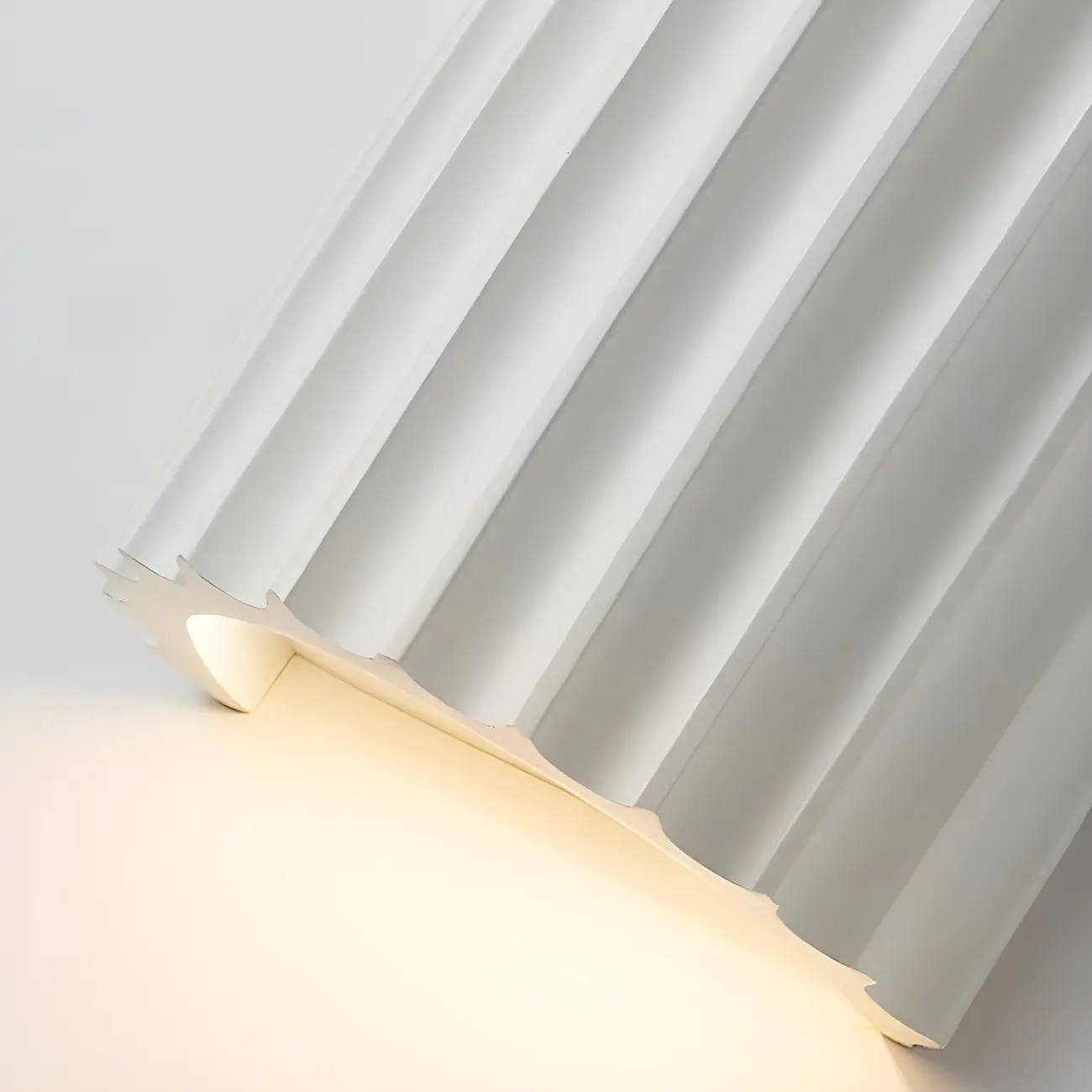 Modern Ribbed Half Cylinder Up Down Wall Sconce Image - 7