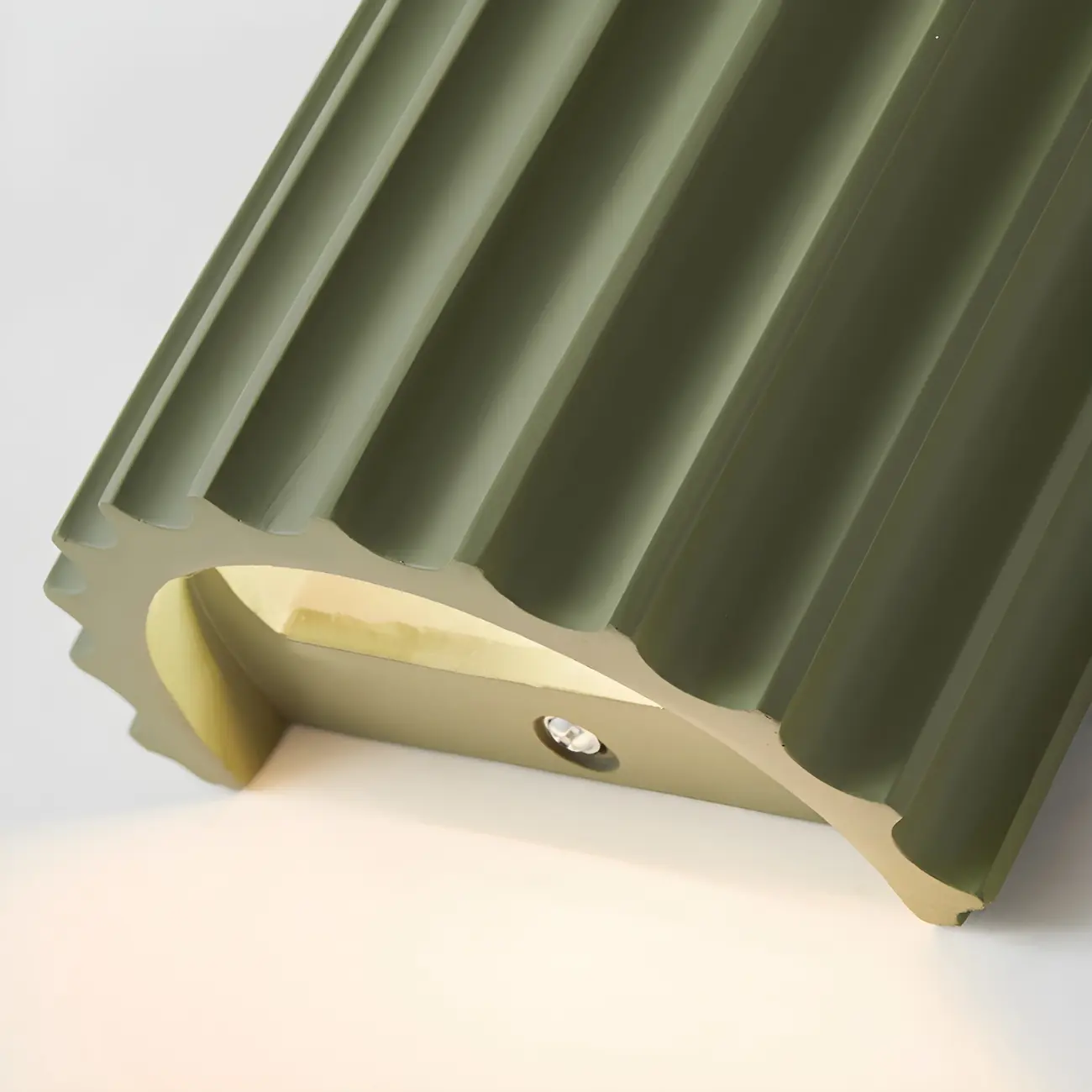 Modern Ribbed Half Cylinder Up Down Wall Sconce Image - 14 | homeyfad