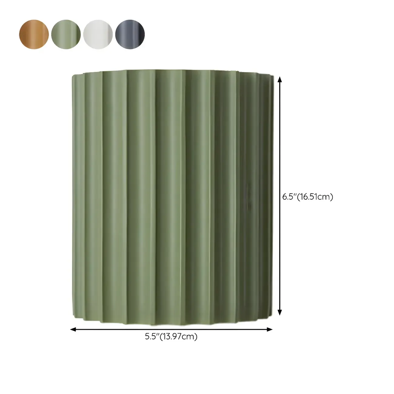 Modern Ribbed Half Cylinder Up Down Wall Sconce #size