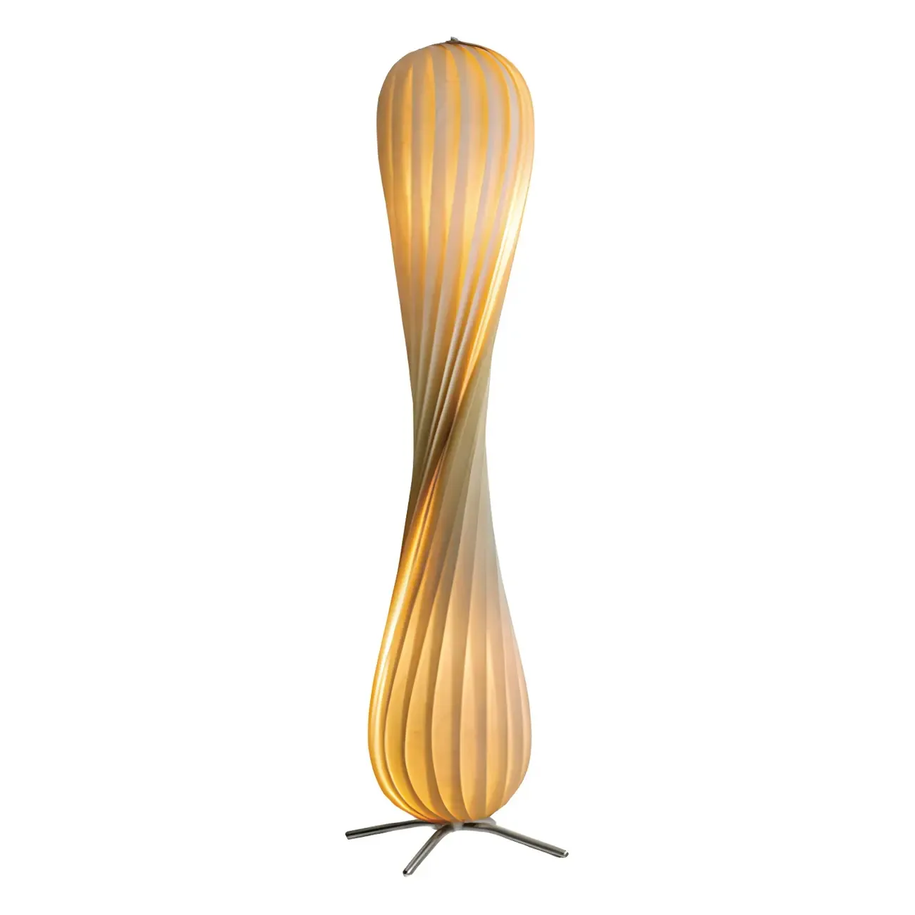 Novelty Wooden Spiral Twisted Floor Lamp for Living Room Image - 6