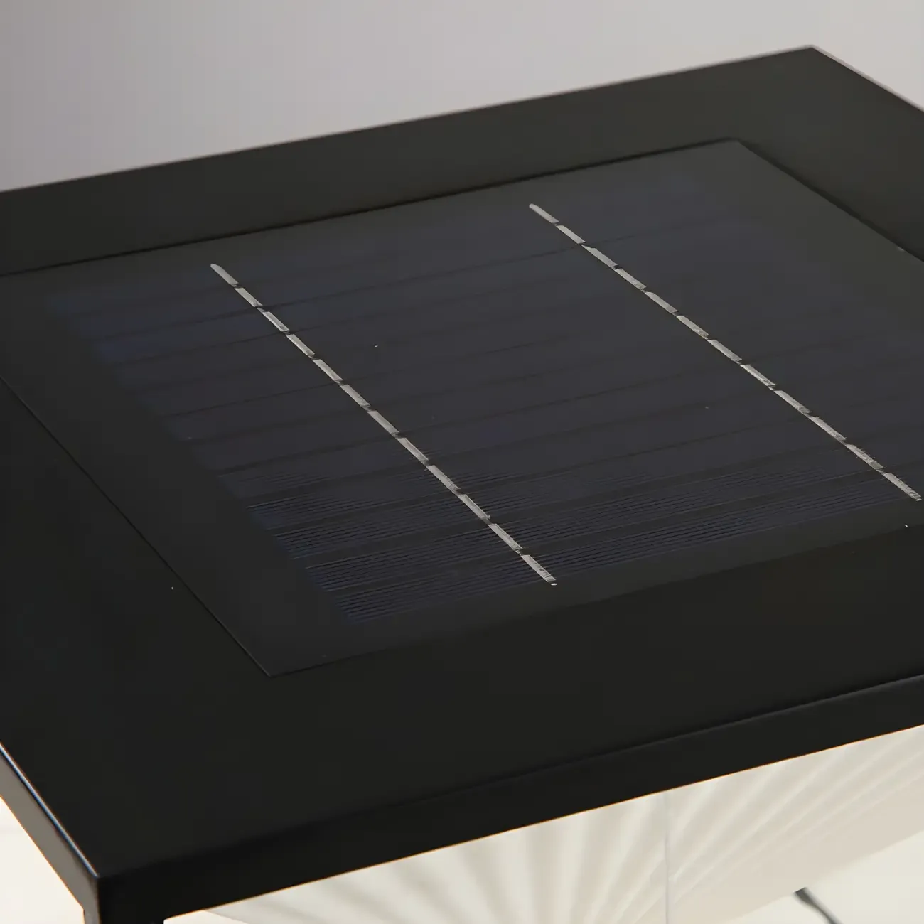 Modern Solar Two-Tier Shade Cube Post Cap Light Image - 11
