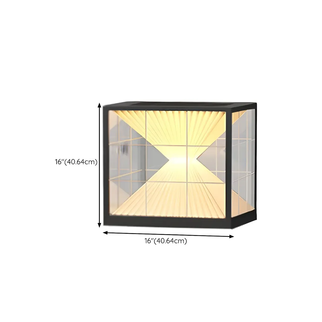 Modern Solar Two-Tier Shade Cube Post Cap Light Image - 14