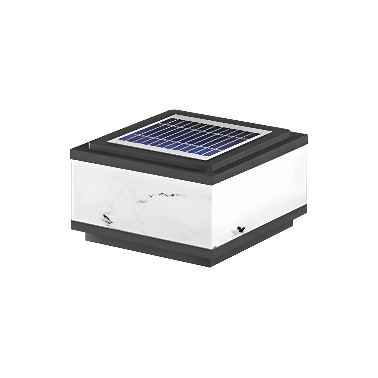 Solar Black White Ambient Post Cap Light Image - 12 | homeyfad