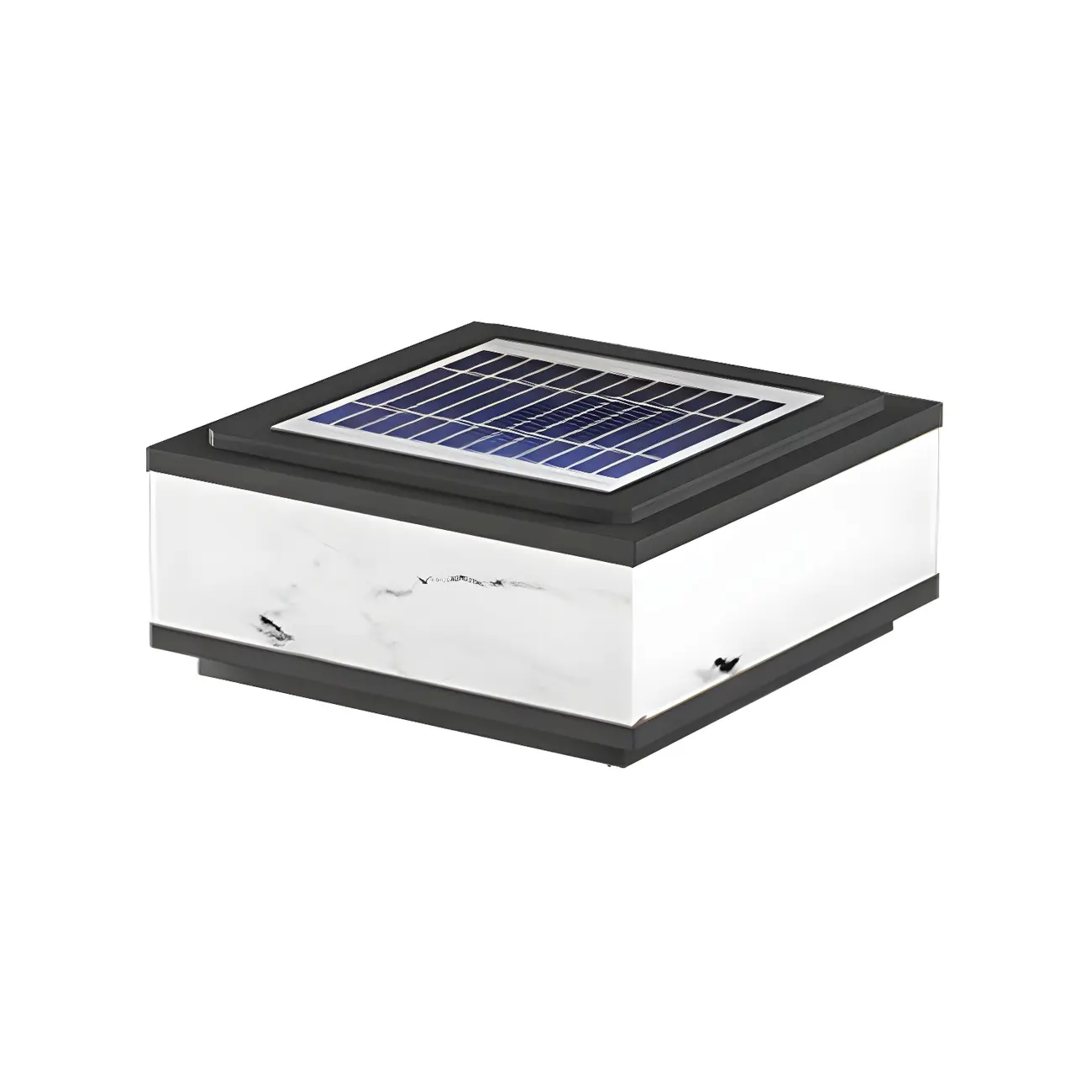 Solar Black White Ambient Post Cap Light Image - 13 | homeyfad