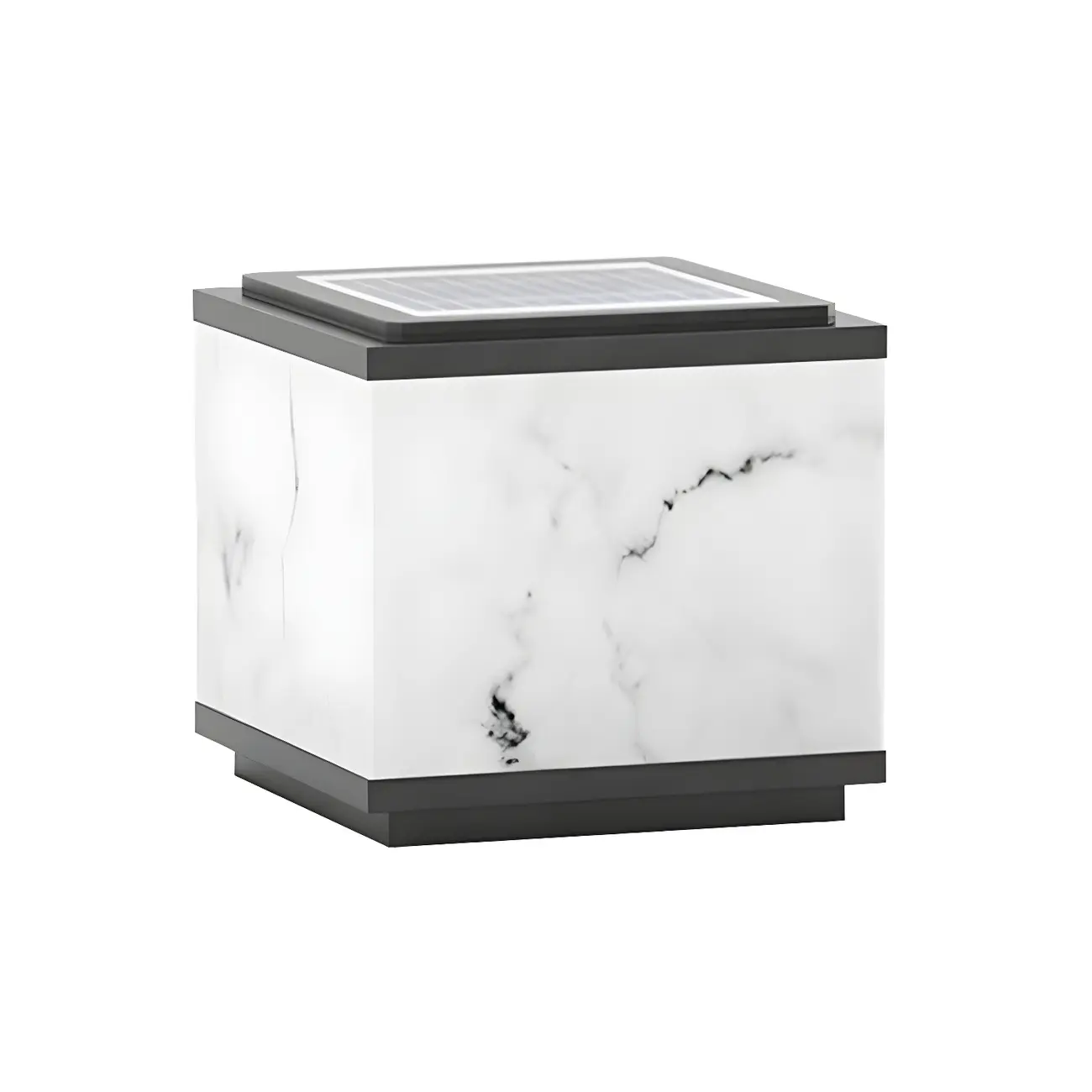 Solar Black White Ambient Post Cap Light Image - 14 | homeyfad