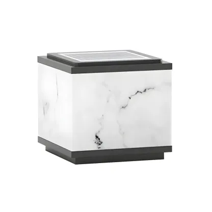 Solar Black White Ambient Post Cap Light Image - 14