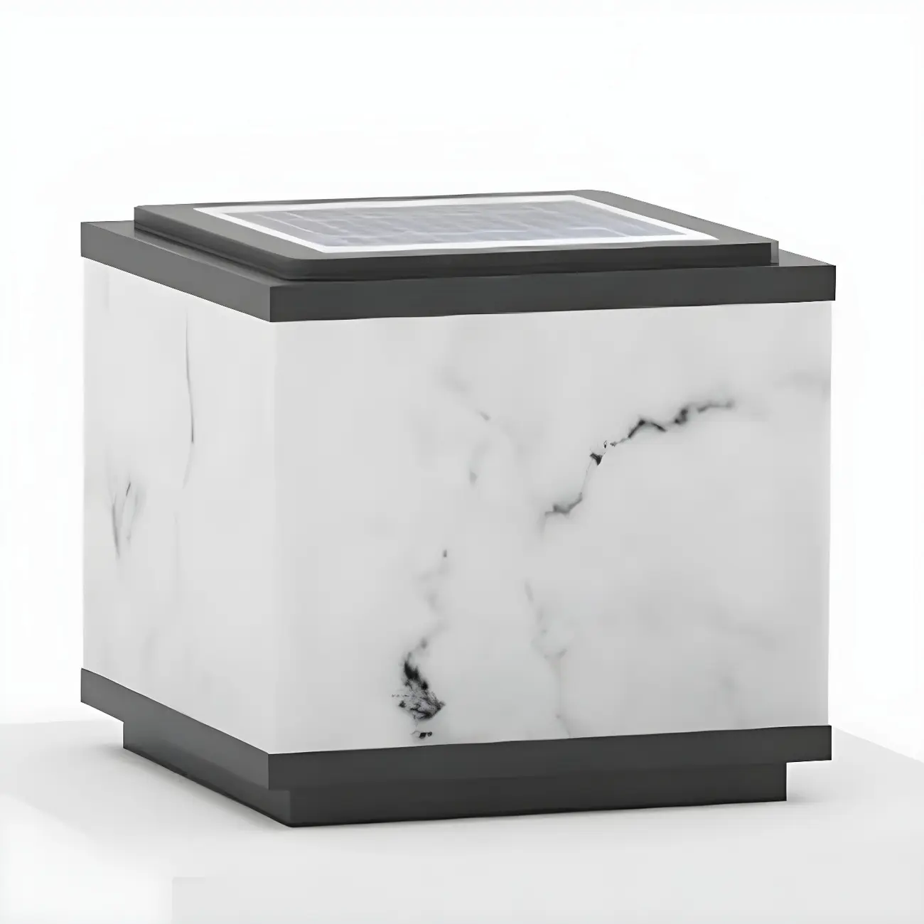 Solar Black White Ambient Post Cap Light Image - 16 | homeyfad