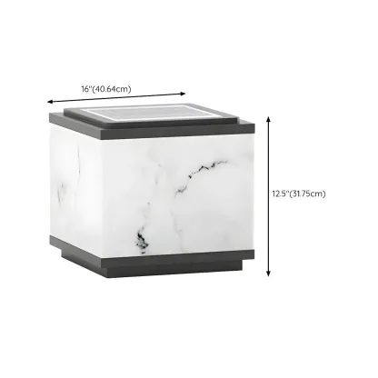 Solar Black White Ambient Post Cap Light #size