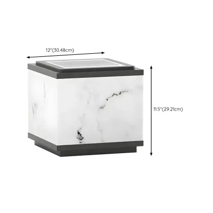 Solar Black White Ambient Post Cap Light Image - 21