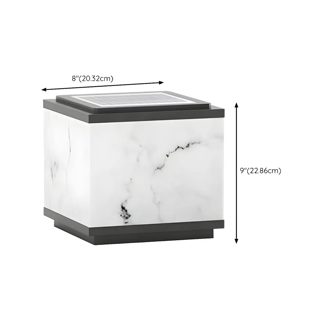 Solar Black White Ambient Post Cap Light Image - 22 | homeyfad