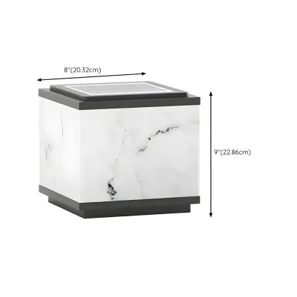 Solar Black White Ambient Post Cap Light Image - 22