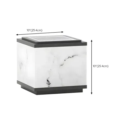 Solar Black White Ambient Post Cap Light Image - 23