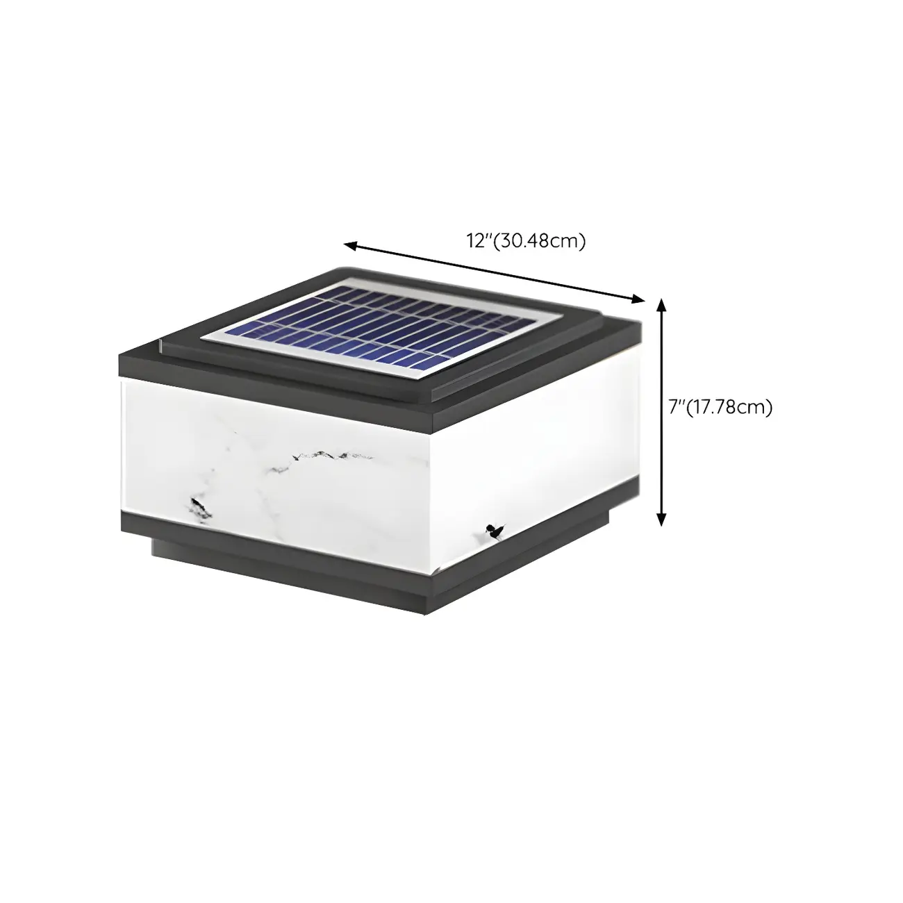 Solar Black White Ambient Post Cap Light Image - 25 | homeyfad