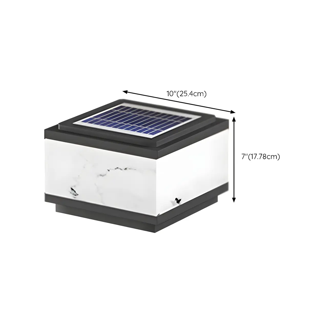 Solar Black White Ambient Post Cap Light Image - 27 | homeyfad