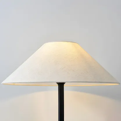 Minimalist Ceramic Fabric Shade Floor Lamp For Living Room Image - 7