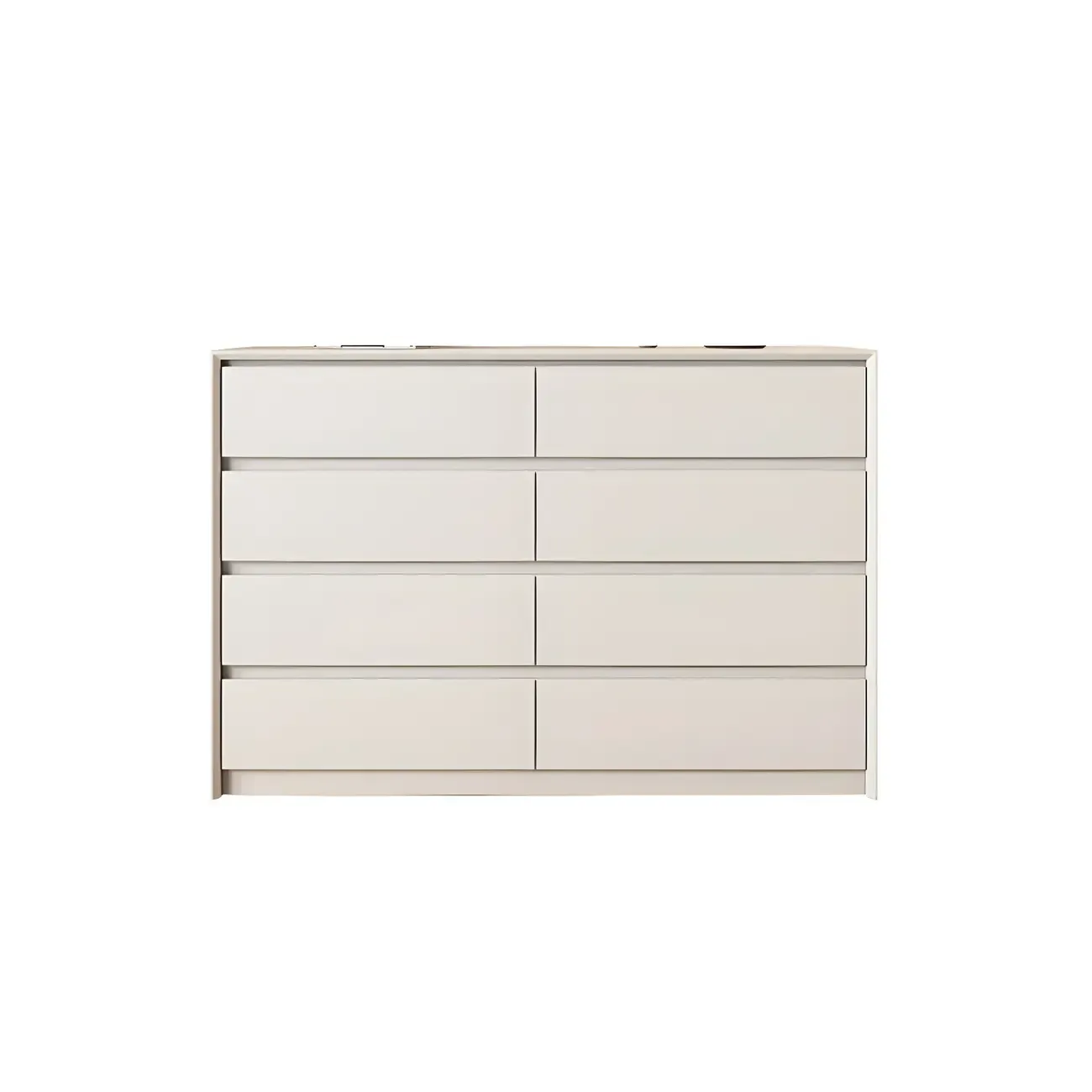 Elegant White Wooden Dresser Chest with 6-Storage Drawers Image - 3