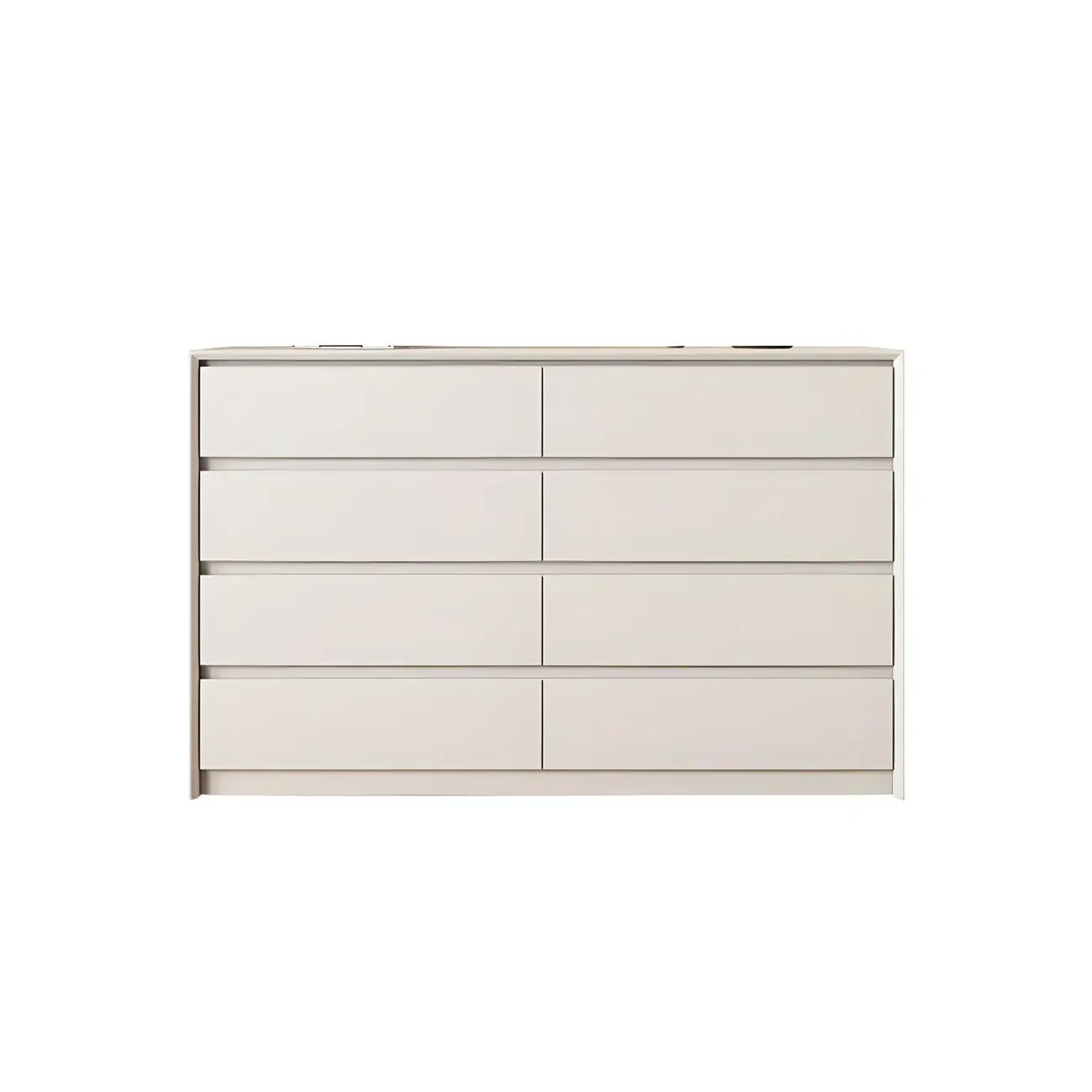 Elegant White Wooden Dresser Chest with 6-Storage Drawers Image - 5