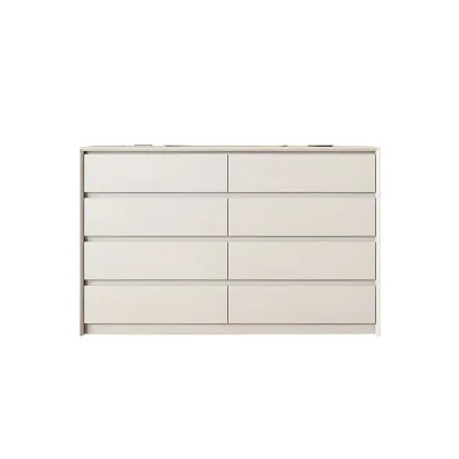 Elegant White Wooden Dresser Chest with 6-Storage Drawers Image - 5