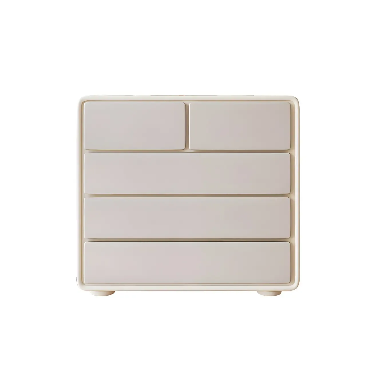 Elegant White Wooden Dresser Chest with 6-Storage Drawers Image - 7