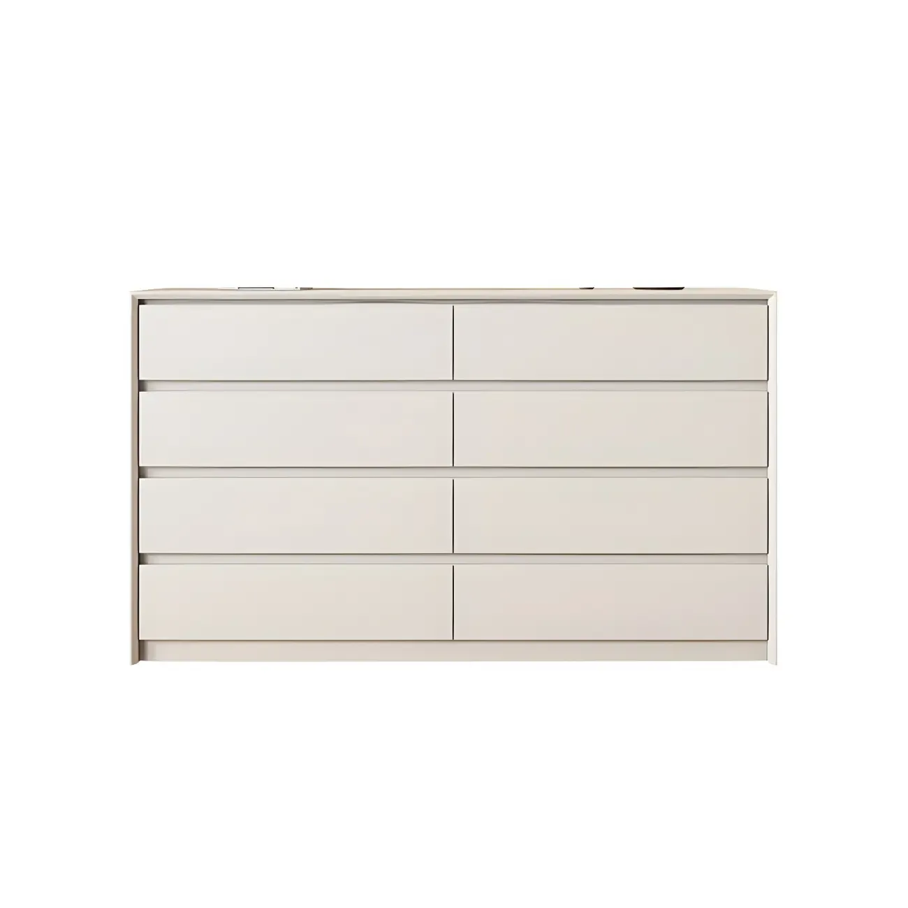 Elegant White Wooden Dresser Chest with 6-Storage Drawers Image - 9