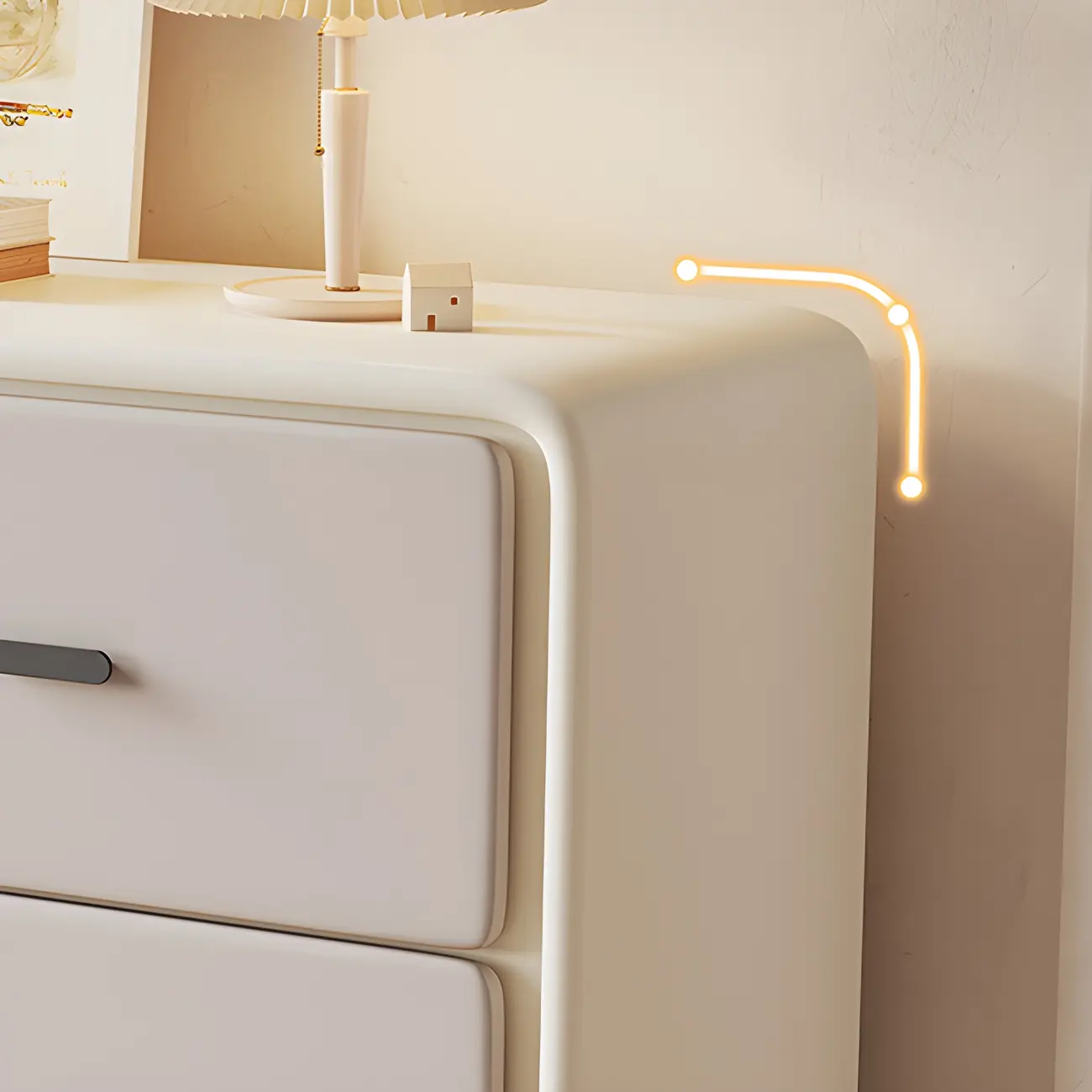 Elegant White Wooden Dresser Chest with 6-Storage Drawers Image - 12 | homeyfad